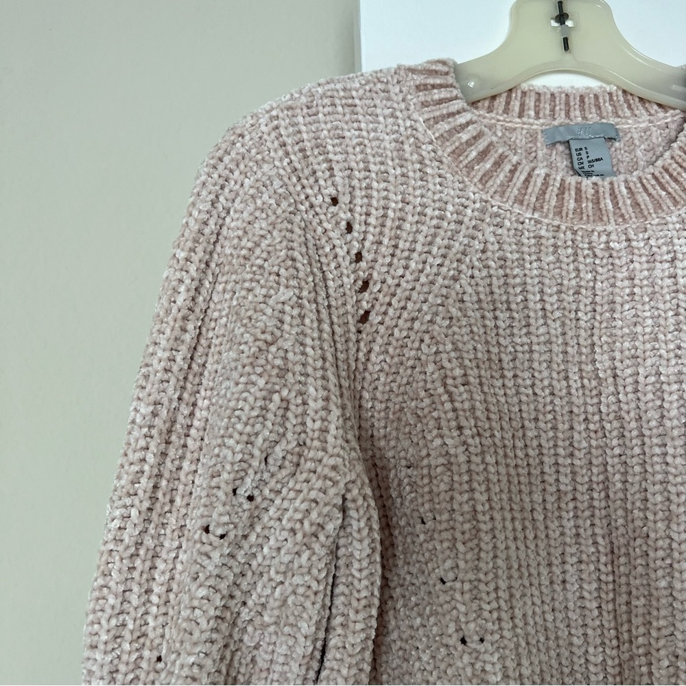 Blush pink chenille sweater